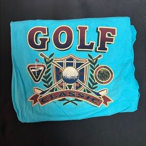 Cal Cru Golf Classic Adult Tee in Bright Turquoise